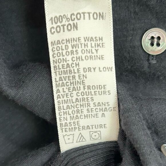 James Perse Contrast Panel Shirt in Black - Picture 10 of 10